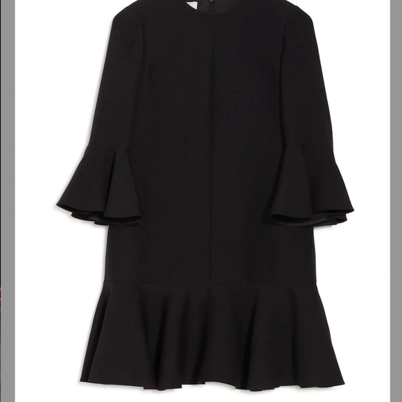 Valentino Ruffle Trim Crepe Mini Dress - Picture 11 of 11